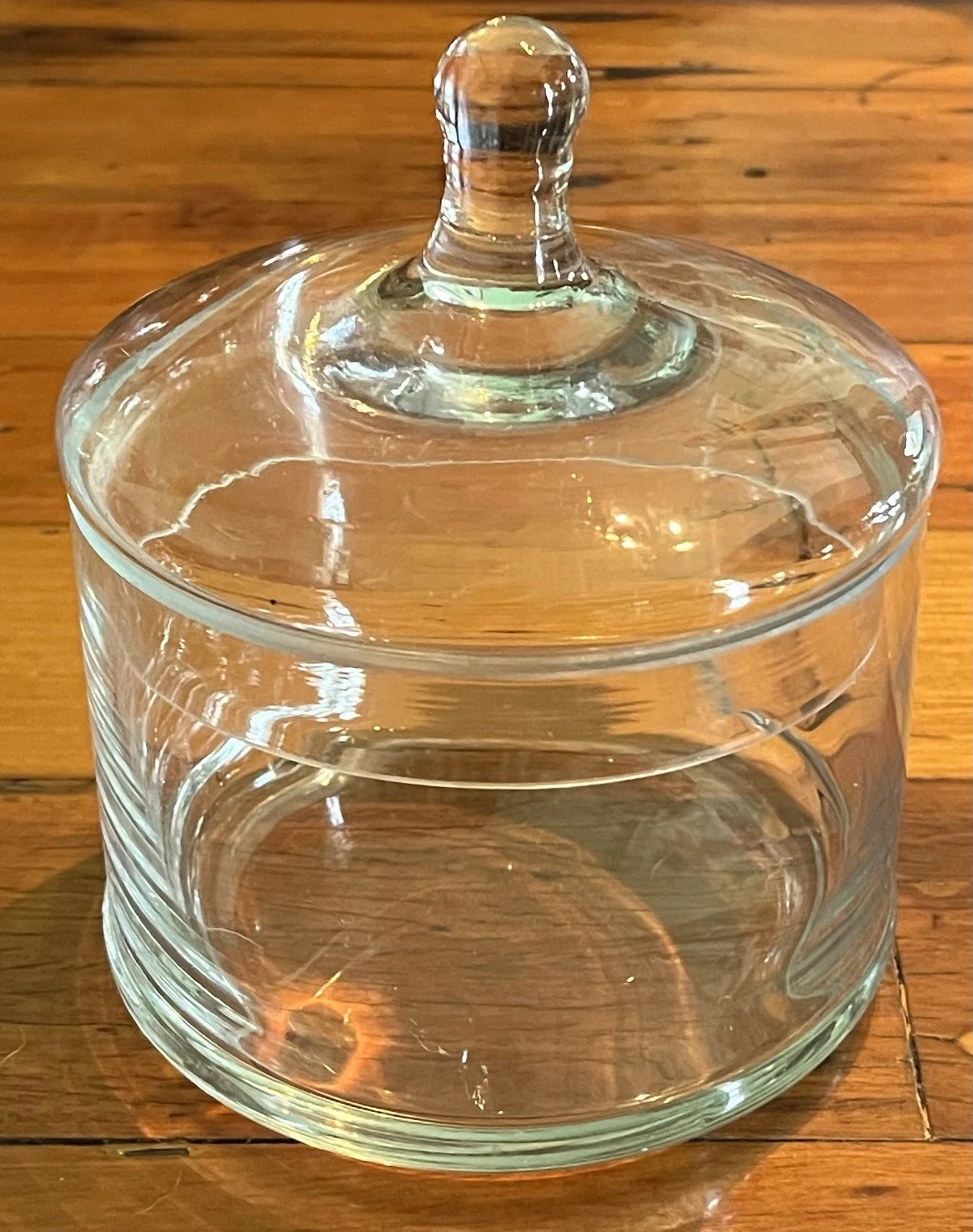 Glass candy jar