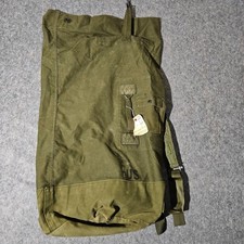 Vintage Military Duffel Bag US Army Olive Drab Canvas Backpack Straps