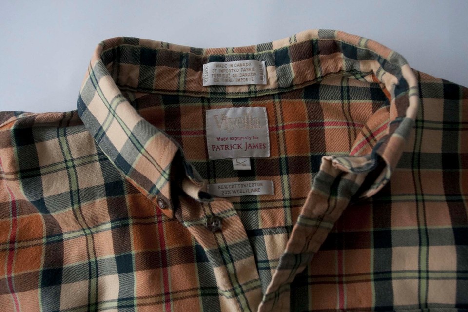 Viyella Shirt Flannel Made in Canada Plaid Size L **37g0122a4 eBay