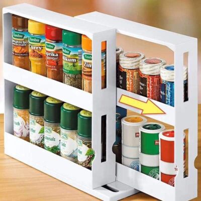 Tier Spice Rack Fits 20 Spice Jars Storage Rack Kitchen Bathroom