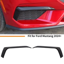 For Ford Mustang 2024+Carbon 2x Bumper Grille Cover Front Side Frame Trim Strips
