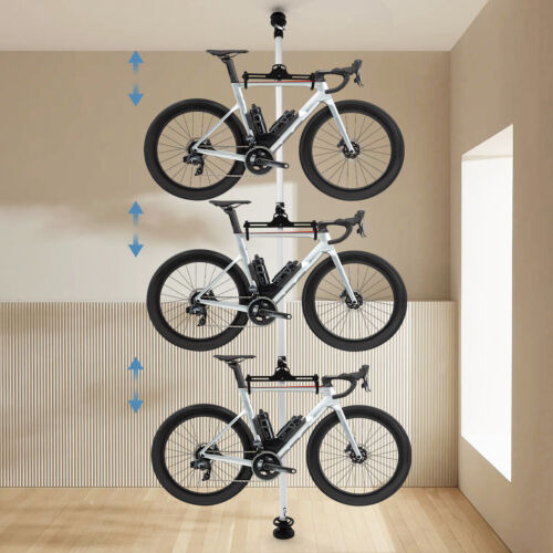 3-Bike Storage Rack Stand Vertical Bike Rack Holds Up to 30kg Indoor Bike Hanger