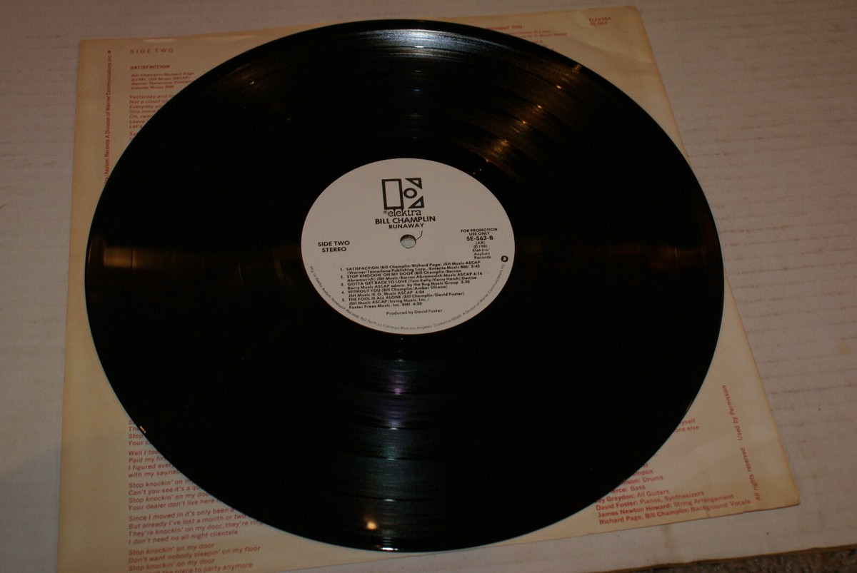 Bill Champlin Runaway Lp Record + Full Press Kit Band Bio + Promo