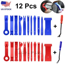 12Pcs Car Trim Removal Tool Set Hand Tools Pry Bar Panel Door Interior Clip Kit