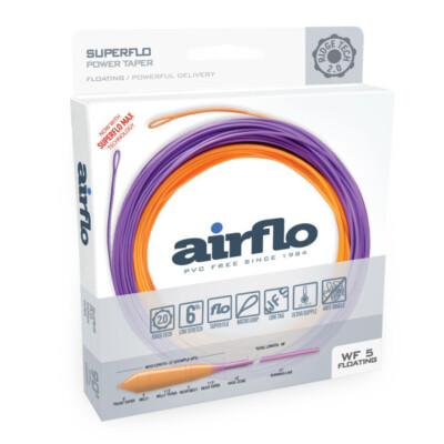 AIRFLO SUPERFLO RIDGE 2.0 POWER TAPER WF-4-F SUNBURST/PURPLE FLOATING FLY LINE