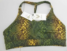 Kismet Women Yoga Bra Top Recycled Polyester Asasara Green Ltd Sz L E12 