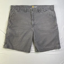 Carhartt Rugged Flex Shorts Mens 44 Gray Relaxed Fit Canvas Carpenter Work