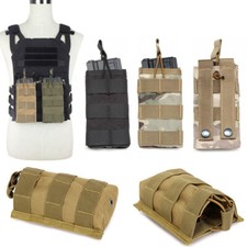 Tactical MOLLE Single .223/5.56mm Open Top Mag Magazine Pouch Military Hunting