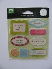 Making Memories Metal Signage FAMILY 8 Pieces NIP