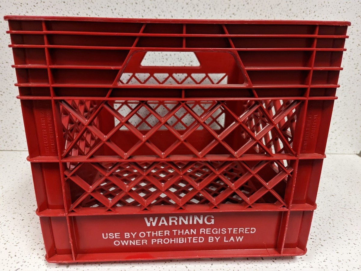 Hiland Dairy Plastic Milk Crate Red Vintage VTG Springfield MO