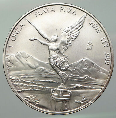 2015 MEXICO Winged Victory Mountains SILVER Onza LIBERTAD Mexican