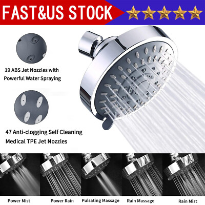 Shower Heads Handheld Spray High Pressure Adjustable Showerhead Top Spray Bath