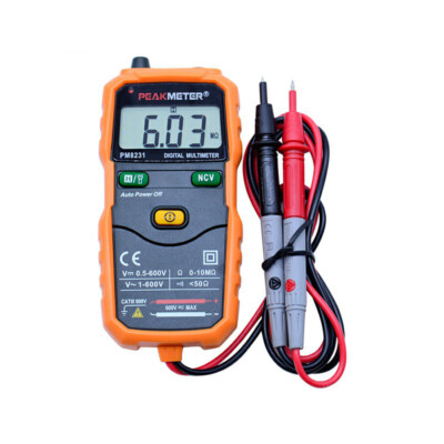 PM8231 Vollautomatisches Multimeter Peakmeter nur Tasten Tragbar NCV Licht 143g
