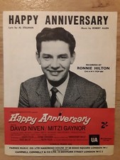 Ronnie Hilton  - Happy Anniversary  - Sheet Music