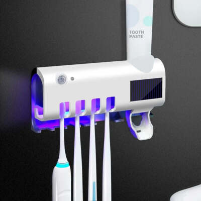 Ultraviolette Zahnbürste Sterilisator Halter automatische Zahnpasta Spender