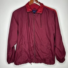 Vintage Track Jacket Women s Large Windbreaker Catalina Burgundy Striped 90s