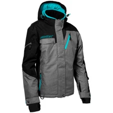 Castle X Powder G3 Women's Snow Jacket Heather Gray/Black/Turquoise SM