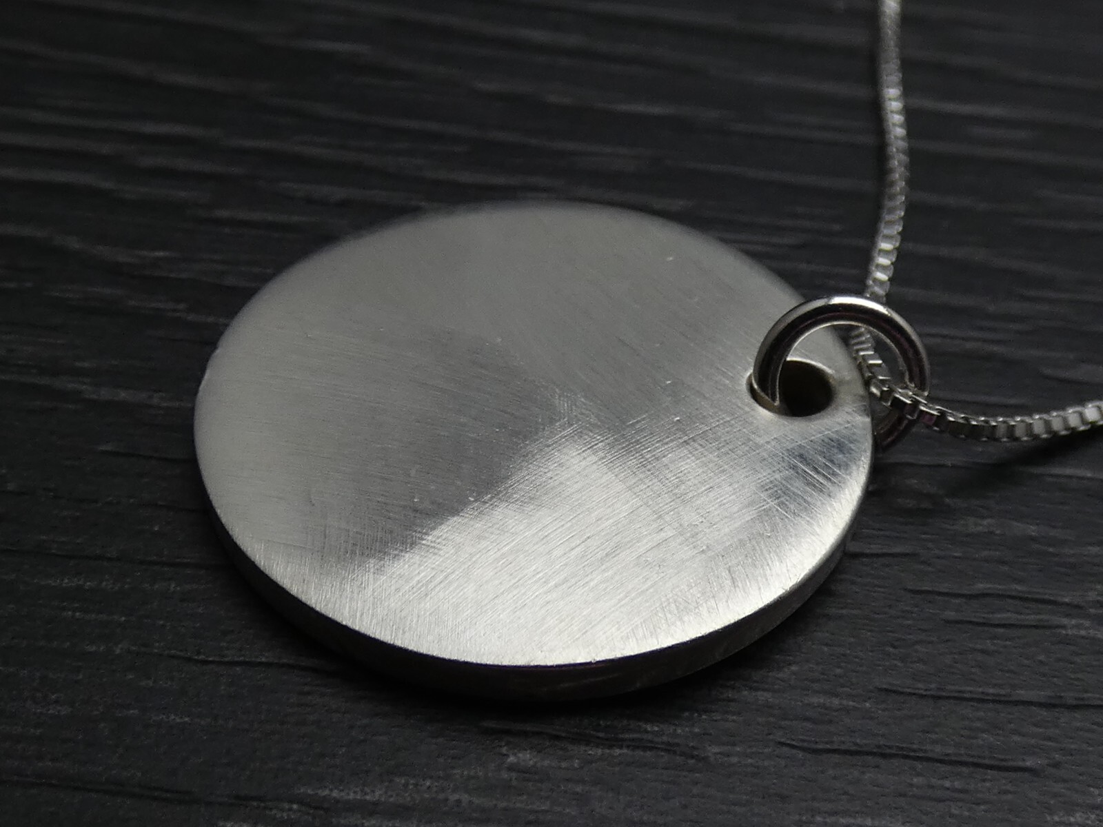 Sterling Silver Unique Simple Round Brushed Penda… - image 4