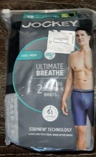 Jockey Ultimate Breathe  2-Pack Men's Long Leg Boxer Briefs Cotton Blend  2XL