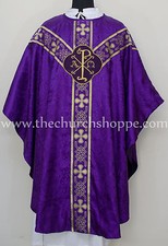 Chasuble purple gothic vestment and mass & stole set,casula,casel,casulla