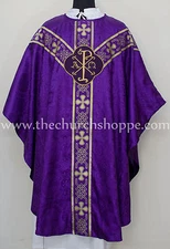 Chasuble purple gothic vestment and mass & stole set,casula,casel,casulla