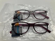 2PK FOSTER GRANT PURPLE READING GLASSES CLEARER BLUE LIGHT READERS +2.00 ELANA