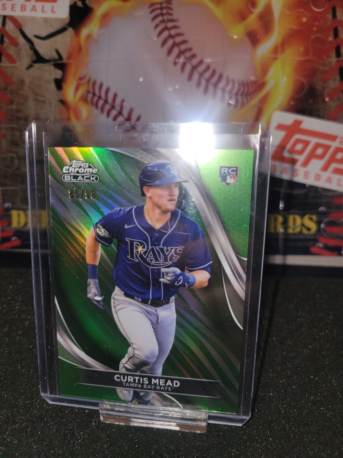2024 Topps Chrome Black  CURTIS MEAD #27 ROOKIE GREEN REFRACTOR RC /99