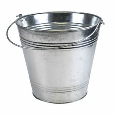 Galvanized Metal Bucket Strong Steel Traditional Style Bucket 9L-18Litre Sizes