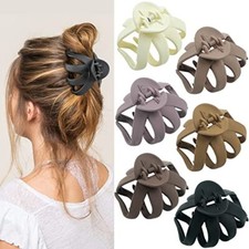 2.8 Inch Medium Octopus Hair Clips for Women, Matte Hair Claw Clips Neutral-B