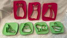 Hasbro Easy Bake Oven Trendy Tastes 7 Cookie Cutters Dresses Shoes Purses