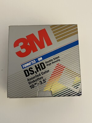 Vintage Factory Sealed Imation IBM Rainbow Diskettes 2HD 10 Pack 3.5 (S65)