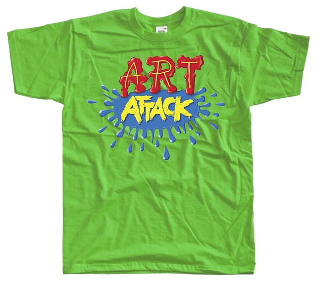 New ART ATTACK T-shirt Tee 90's TV SHOW all sizes | eBay
