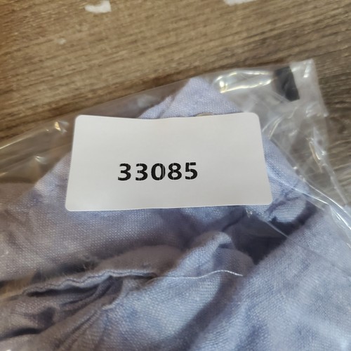 C and C CALIFORNIA Top Womens 1X Button Down Linen Long Sleeve Blue - Picture 8 of 8