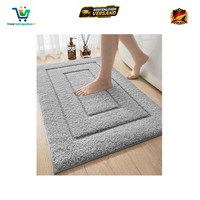 Dexi Badematte Mikrofaser Rutschfest 50X80Cm Hellgrau Masch