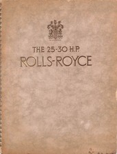 ROLLS-ROYCE 25/30 H.P. ~ Sales BROCHURE Specifications Bodywork PRICES ~ 1937