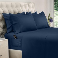 DREAMCARE King Size Sheets Set   6 pcs Cooling Bed King, 07 - Navy Blue
