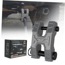 H-Shaped Winch Fairlead Hook, Heavy Duty Towing Winch Shackle, Dual Dark Grey