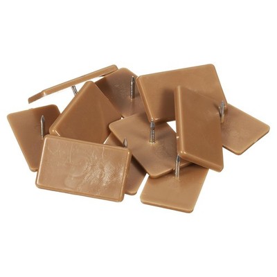uxcell Tack-in Drawer Glides 12pcs, 31.7x19mm Brown Plastic 31.7*19mm,