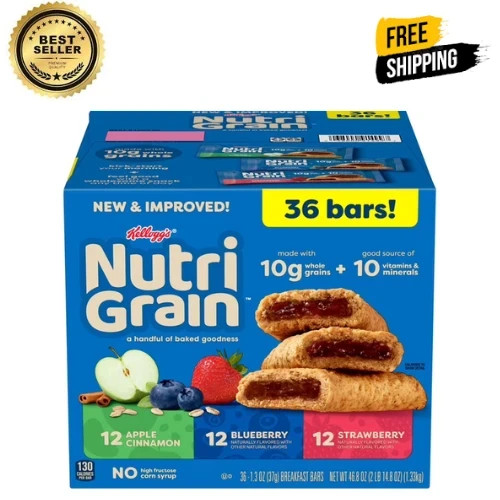 Paquete de Variedad de Barras Nutri-Grain, 1.3 OZ, 36 paquetes a excelente precio ENVÍO GRATUITO