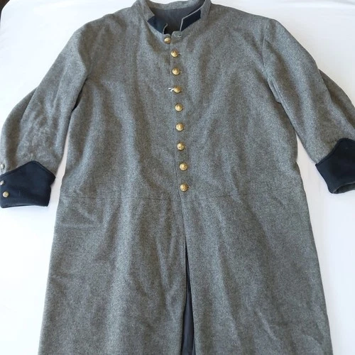 Civil War Reenacting Officer Frock Coat Jean Wool Size 56 Virginia Brass Buttons