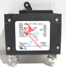 Carling Technologies CA1-X0-17-775-321-L  1-Pole Breaker Midnite Solar MNEDC-80