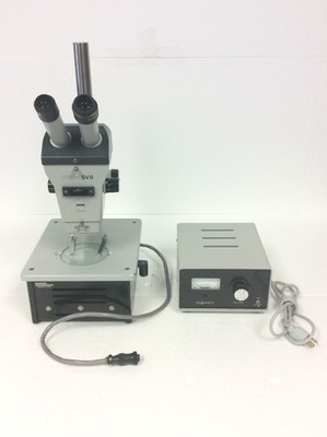 Zeiss Stemi SV8 Stereomicroscope 47 50 63 w/ Light Source, W10x/25 Eyepieces
