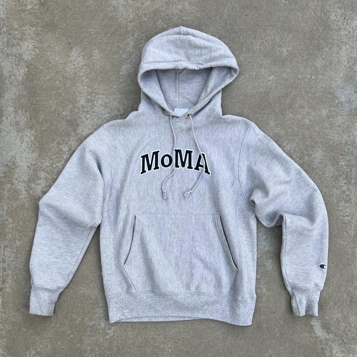 MoMA Champion Hoodie Oxford Gray - Size Men's Small / Women's Med