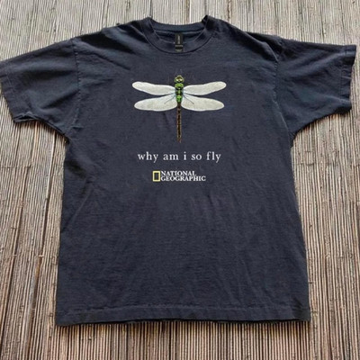 National Geographic ''why am i so fly'' dragonfly Unisex T-Shirt Sizes S-5XL
