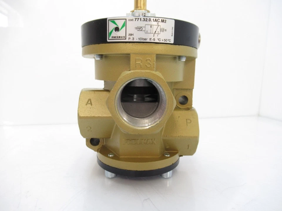 Pneumax 771.32.0.1AC.M2 EV. Poppet 3/2 1" NC Autoalimentación. Con M2 Foto 4 de 4