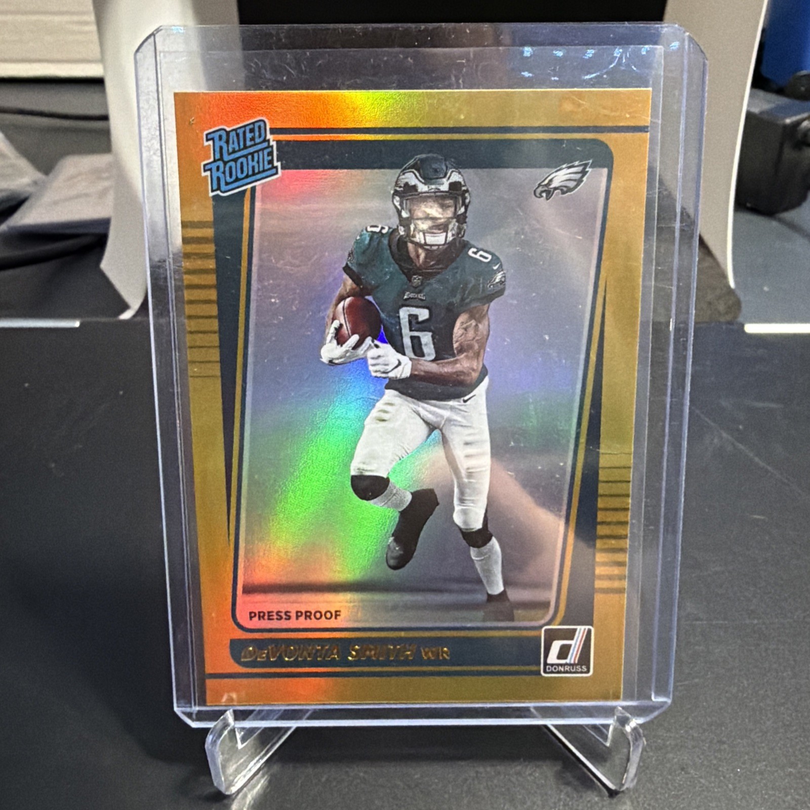 2021 Donruss Football Premium Gold Press Proof #261 DeVonta Smith Eagles Rookie