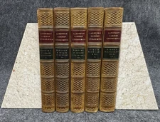 1830’s Antique Leather Lardner’s Cabinet Encyclopedia Natural History Maritime