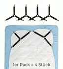 Set of 4 Bed Sheet Tensioners Adjustable Bed Sheet Tensioners with Metal Clips
