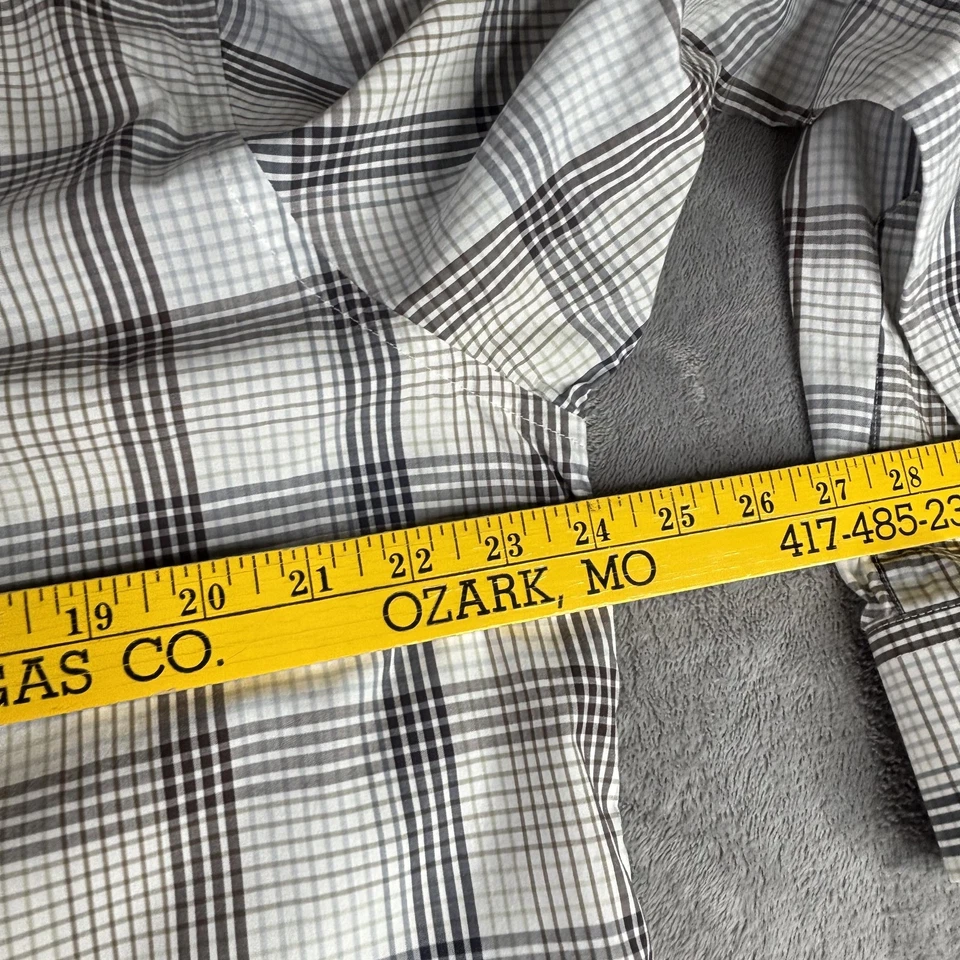 Camisa Etro Para Hombre 44 Gris A Cuadros Manga Larga Abotonada Hecha en Italia Elegante Grande Foto 4 de 4