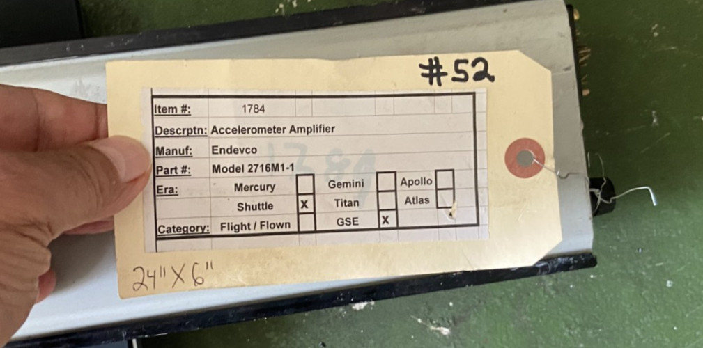 1980S NASA SPACE SHUTTLE GSE  ACCELEROMETER AMPLIFER CHARLES BELL ESTATE 5 LBS